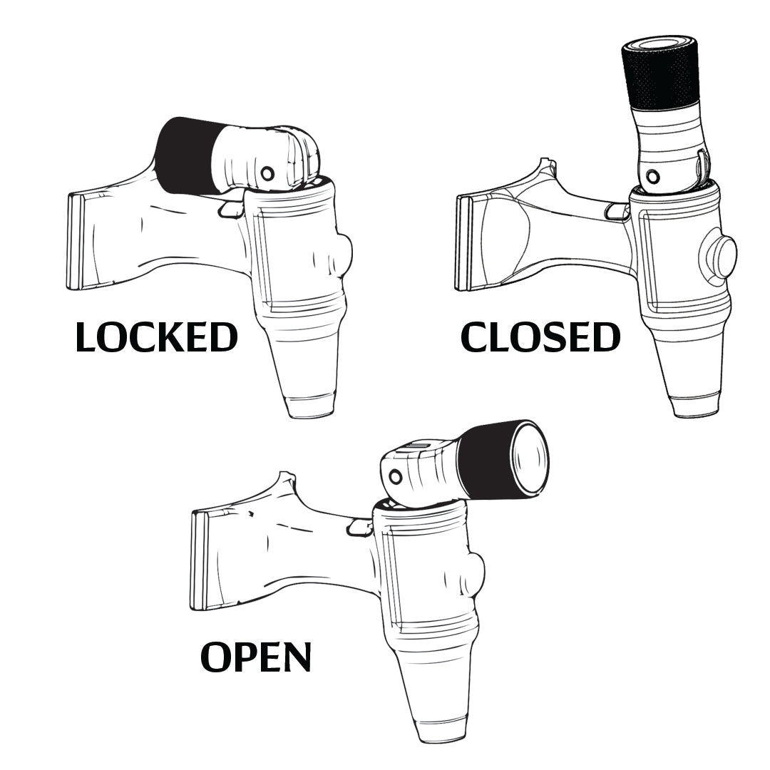 uKeg Go Growler Tap Positions